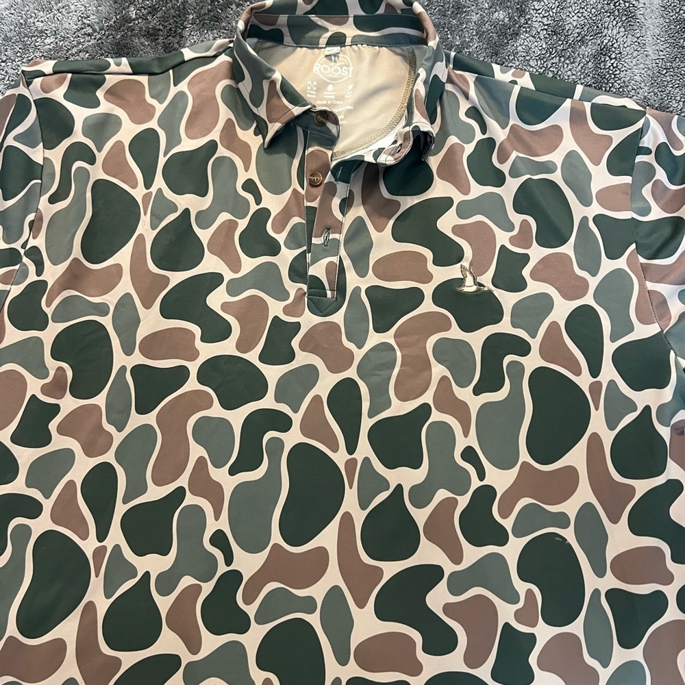 Roost Waterfowl Camo Polo